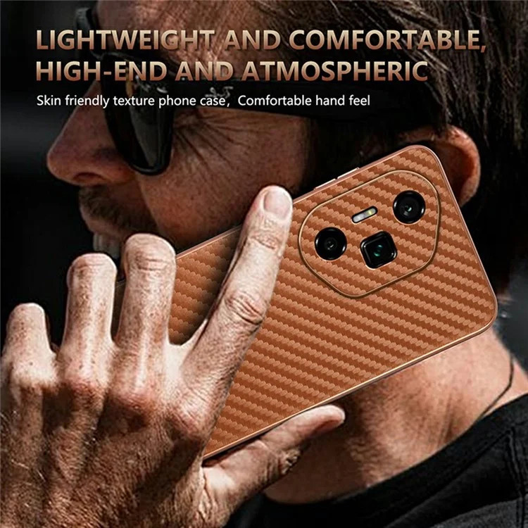 AZNS For Honor 300 Ultra Case Elektroplattierung Kohlefaser-Textur PU + TPU Handyhülle - Schwarz