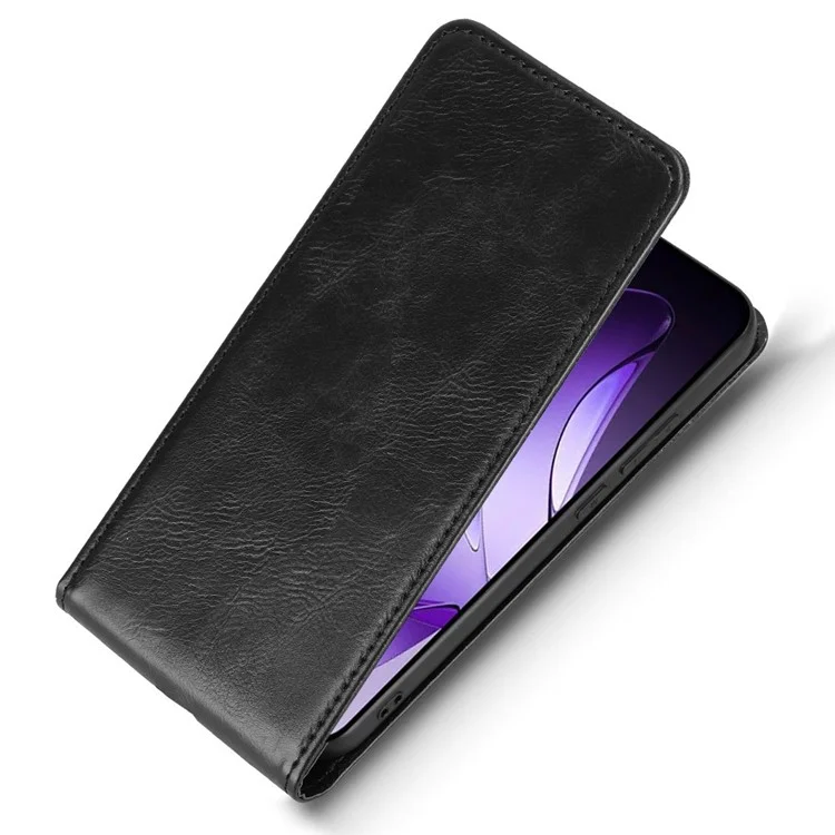 Custodia per Oppo Reno13 5G (Globale) con slot per schede, magnetica, flip verticale in pelle - Nero