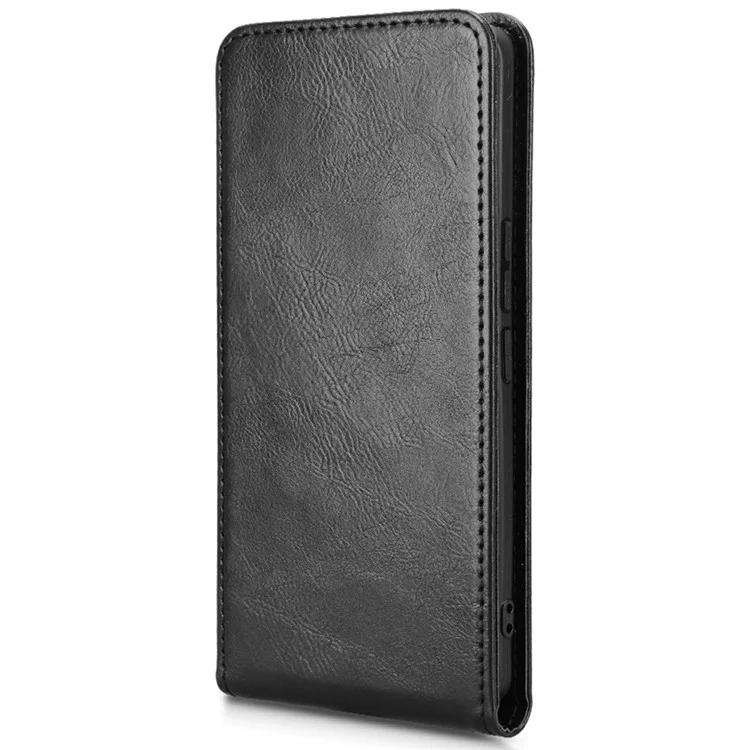 For Honor 300 Pro Hülle mit Kartenfach, magnetischem vertikalem Klappledertelefon-Cover - Schwarz