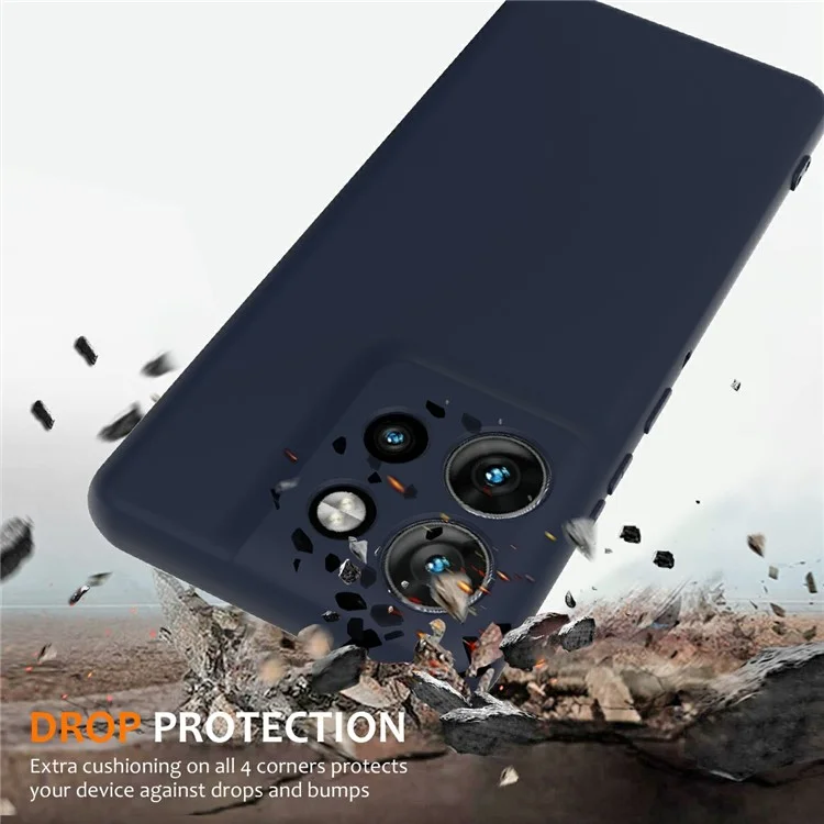 Liquid Silicone Case For Motorola Edge 50 Neo 5G  /  Moto S50 5G  /  Thinkphone 25 5G Compatible with MagSafe Phone Cover with Lanyard - Dark Blue