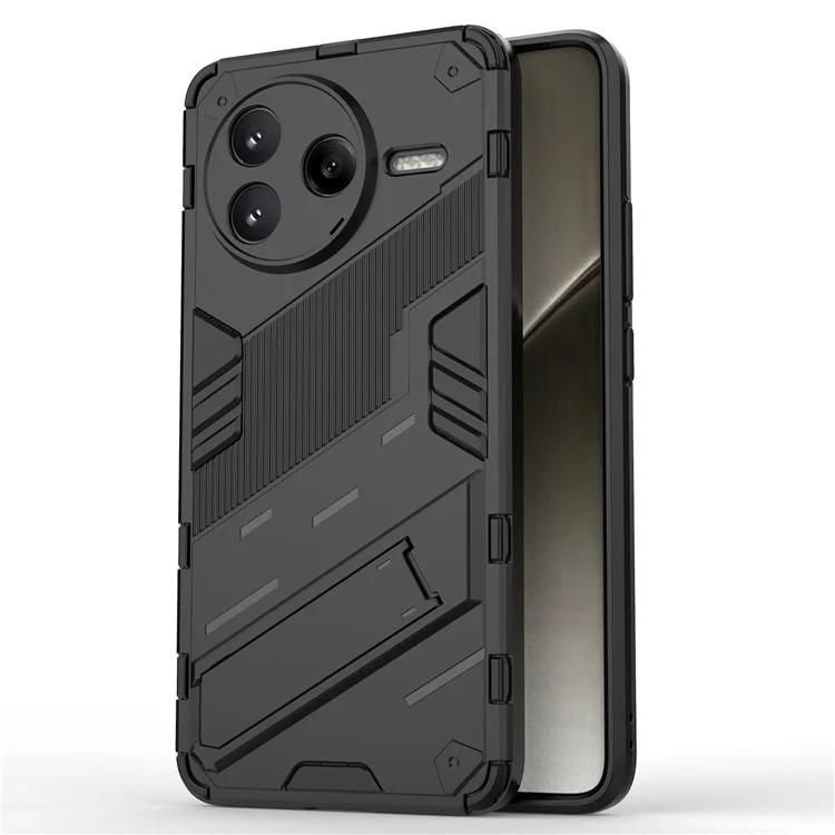 Cover per Xiaomi Poco F7 Pro 5G / Redmi K80 5G - Custodia Antiurto PC + TPU con Supporto - Nero