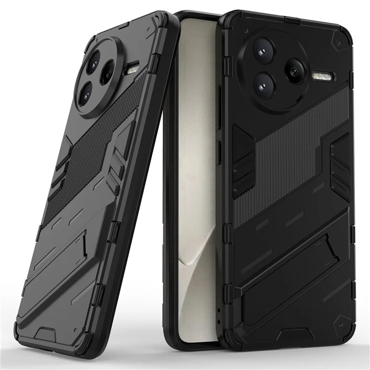 Cover per Xiaomi Poco F7 Pro 5G / Redmi K80 5G - Custodia Antiurto PC + TPU con Supporto - Nero