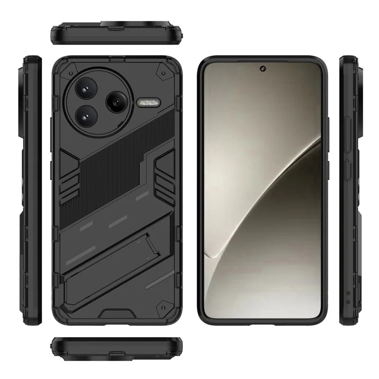 Cover per Xiaomi Poco F7 Pro 5G / Redmi K80 5G - Custodia Antiurto PC + TPU con Supporto - Nero