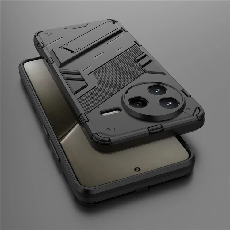 Cover per Xiaomi Poco F7 Pro 5G / Redmi K80 5G - Custodia Antiurto PC + TPU con Supporto - Nero
