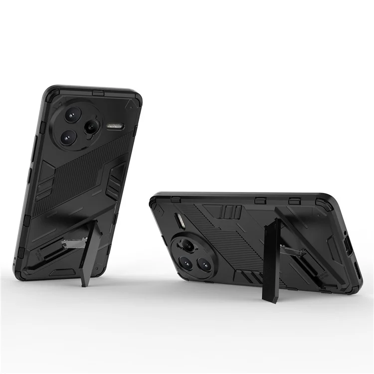 Coque de protection pour Xiaomi Redmi K80 Pro 5G en PC + TPU antichoc avec support - Noir