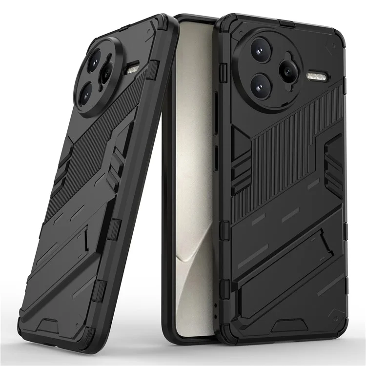 Coque de protection pour Xiaomi Redmi K80 Pro 5G en PC + TPU antichoc avec support - Noir