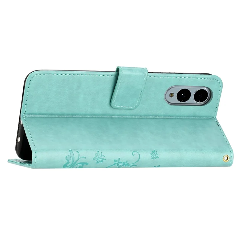For Fujitsu Arrows We2 F-52E Case PU Leather Phone Wallet Cover with Strap - Baby Blue