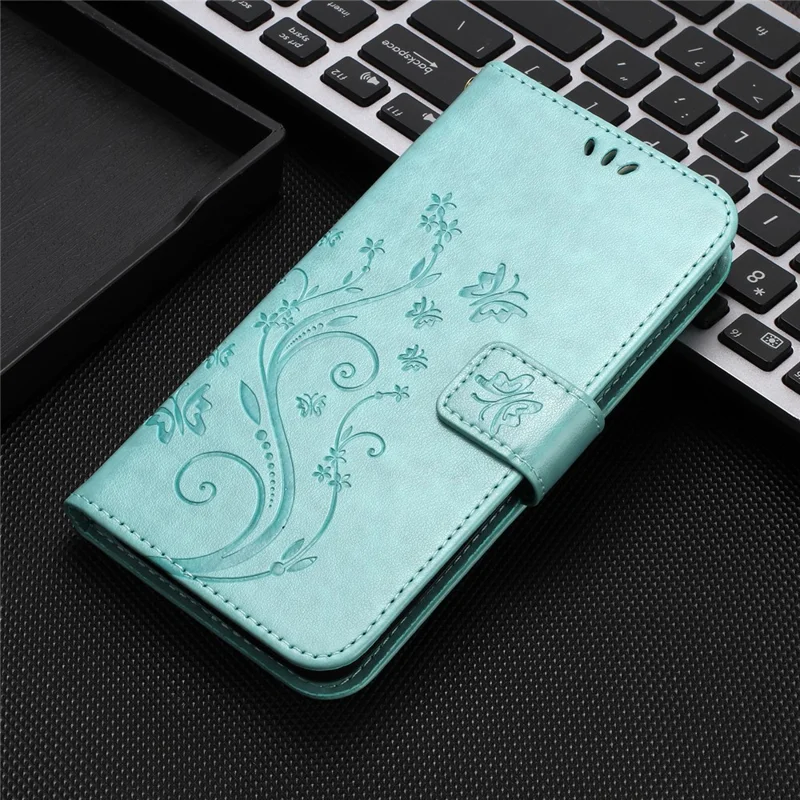 For Fujitsu Arrows We2 F-52E Case PU Leather Phone Wallet Cover with Strap - Baby Blue