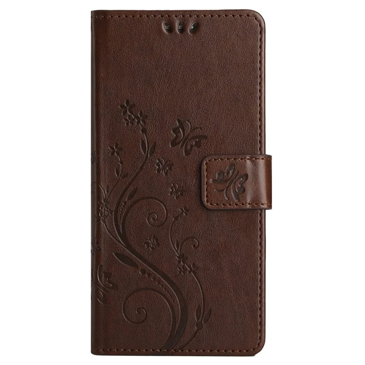 For Fujitsu Arrows We2 F-52E Case PU Leather Phone Wallet Cover with Strap - Brown