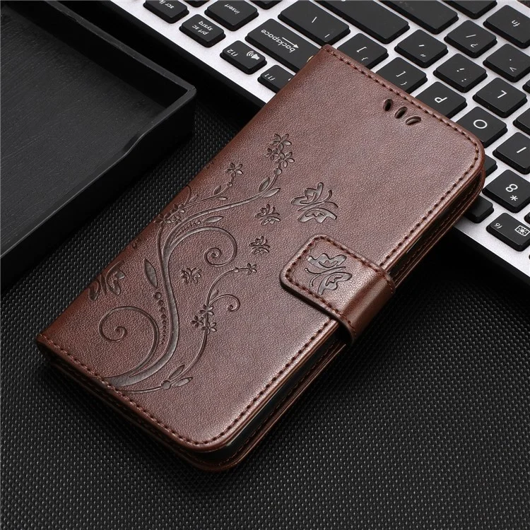For Fujitsu Arrows We2 F-52E Case PU Leather Phone Wallet Cover with Strap - Brown