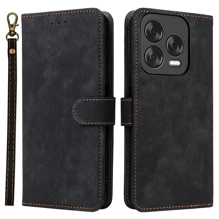 Wallet Case For ZTE Blade V70 Design  /  nubia V70 Design  /  Blade V70 Vita RFID Blocking PU Leather Cover Stand View - Black