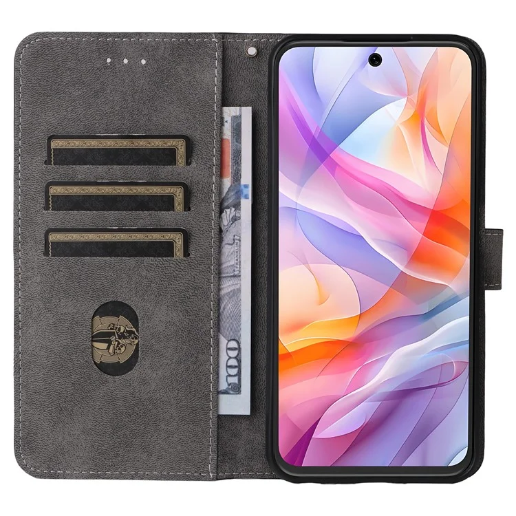 Wallet Case For ZTE Blade V70 Design  /  nubia V70 Design  /  Blade V70 Vita RFID Blocking PU Leather Cover Stand View - Black