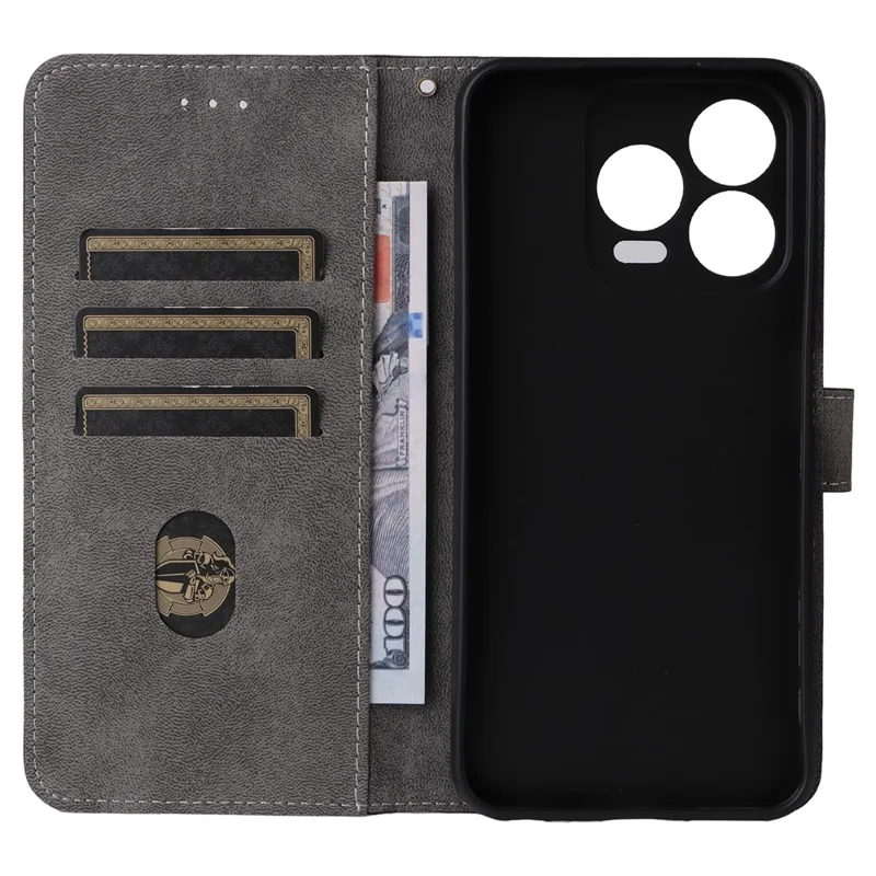 Wallet Case For ZTE Blade V70 Design  /  nubia V70 Design  /  Blade V70 Vita RFID Blocking PU Leather Cover Stand View - Black