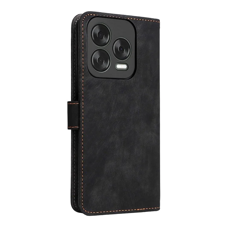 Wallet Case For ZTE Blade V70 Design  /  nubia V70 Design  /  Blade V70 Vita RFID Blocking PU Leather Cover Stand View - Black