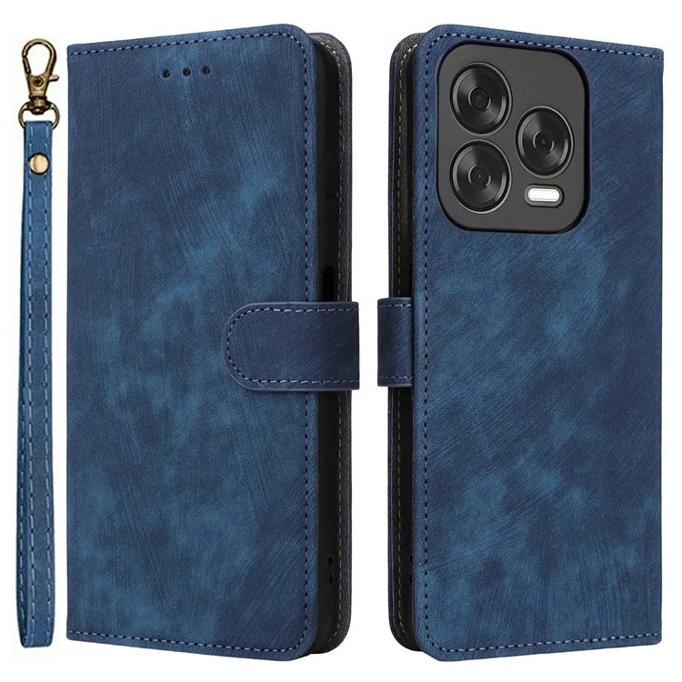 Wallet Case For ZTE Blade V70 Design  /  nubia V70 Design  /  Blade V70 Vita RFID Blocking PU Leather Cover Stand View - Blue