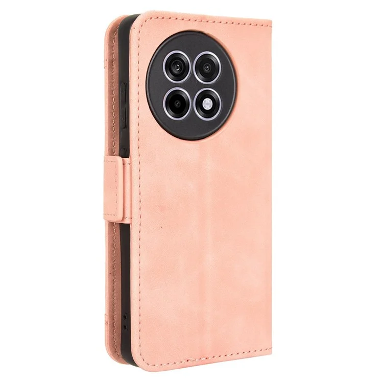 Étui en cuir pour OnePlus 13R 5G / Ace 5 5G / Ace 5 Pro 5G avec plusieurs fentes pour cartes - Rose