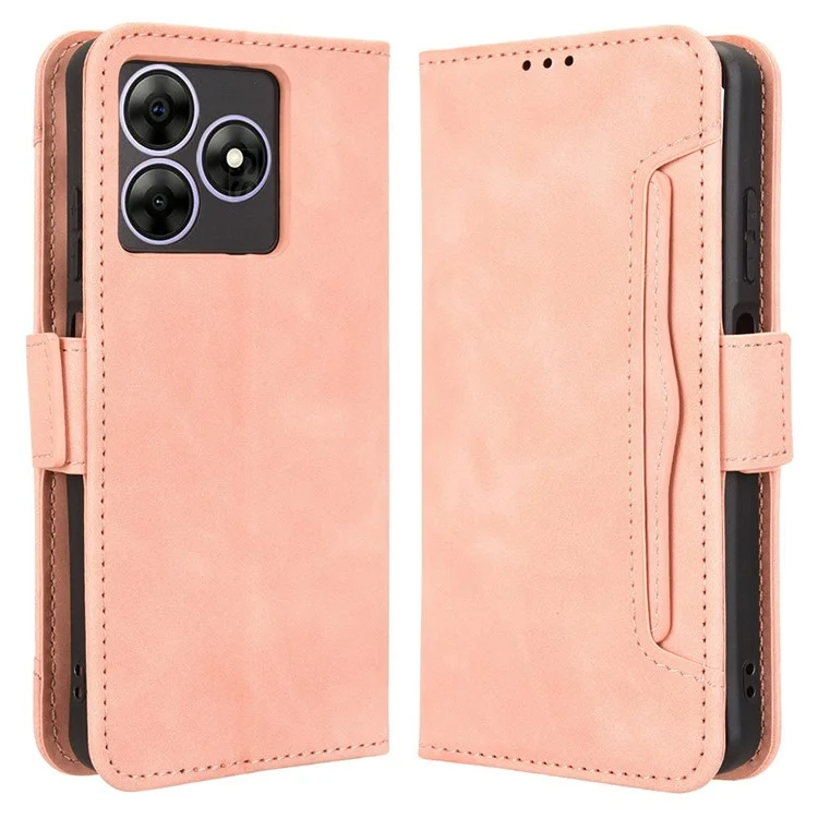 Ledertasche für Blackview Wave 8 / Wave 8C / Oscal Flat 2 Handyhülle mit mehreren Kartenfächern - Pink