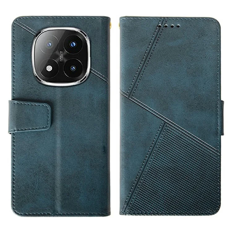 IDEWEI Custodia in pelle per Xiaomi Redmi Note 14 Pro+ 5G, portafoglio, cover per telefono, supporto, texture di vitello - Blu