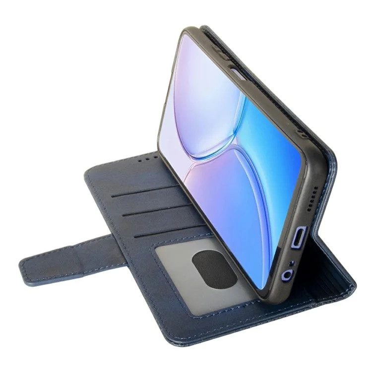 IDEWEI Custodia in pelle per Xiaomi Redmi Note 14 Pro+ 5G, portafoglio, cover per telefono, supporto, texture di vitello - Blu