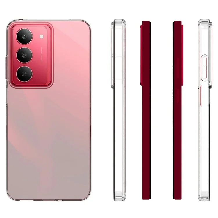 Masseneinkauf für Realme 14x 5G / V60 Pro 5G Klares Handyhülle Wasserbeständige TPU-Rückabdeckung