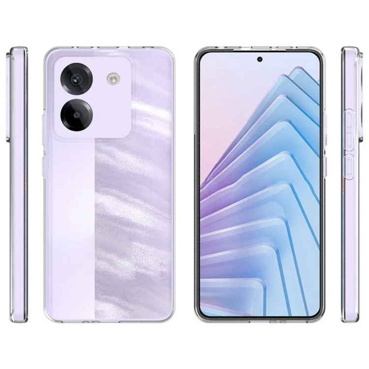 Für Xiaomi Poco M7 Pro 5G Klare Handyhülle Wassermarke-beständige TPU-Rückseite