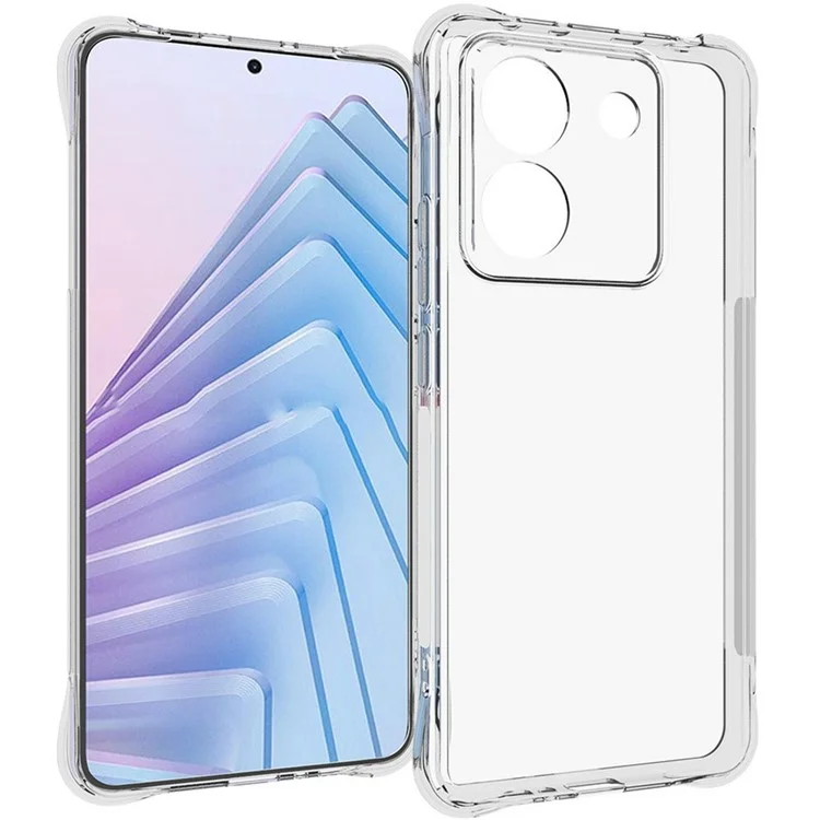 Compra a granel de funda de teléfono transparente antideslizante y a prueba de golpes de TPU para Xiaomi Poco M7 Pro 5G