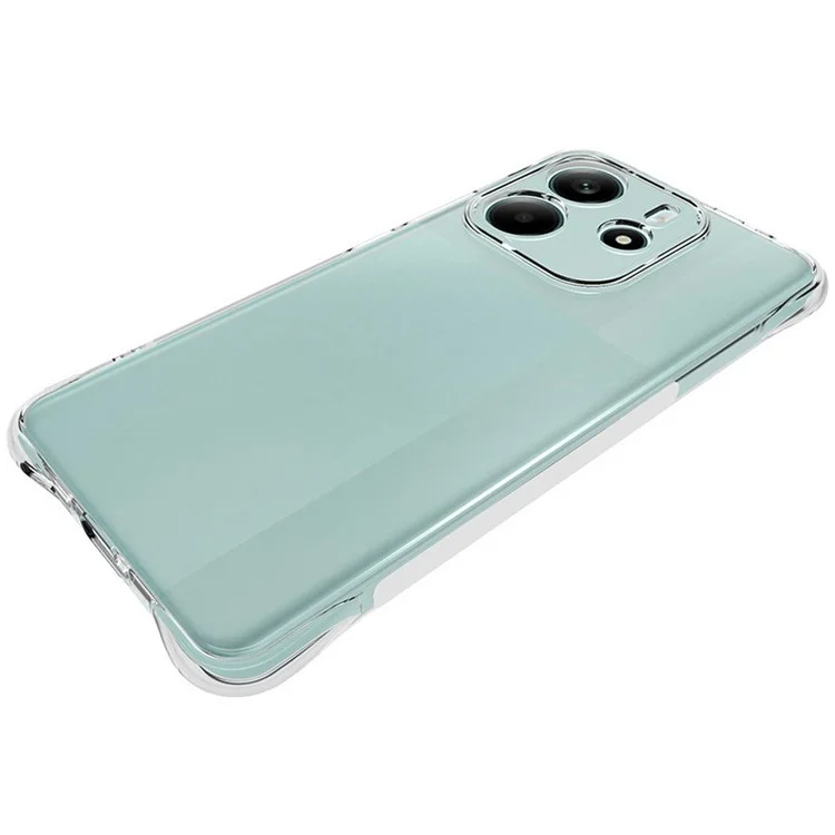 Оптовая закупка чехлов для Xiaomi Redmi Note 14 4G - прозрачные, нескользящие, ударопрочные TPU-чехлы на заднюю панель