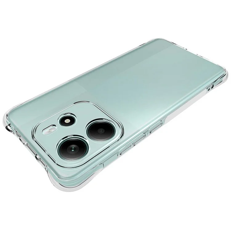 Оптовая закупка чехлов для Xiaomi Redmi Note 14 4G - прозрачные, нескользящие, ударопрочные TPU-чехлы на заднюю панель