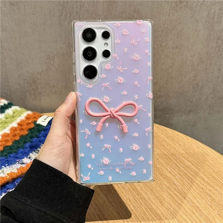 Coque pour Samsung Galaxy S24 Ultra, motif floral, couverture de téléphone en TPU IMD