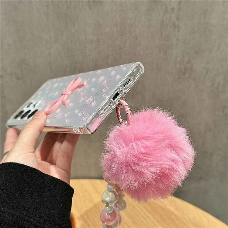 Funda para Samsung Galaxy S25 Ultra Diseño de flores IMD TPU Cubierta de teléfono con cadena