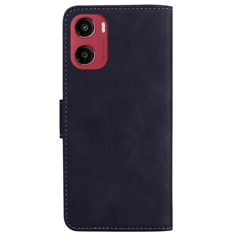 Til Motorola Moto G05 4G / E15 4G stående kuvert af PU-læder med sommerfugletryk - Sort