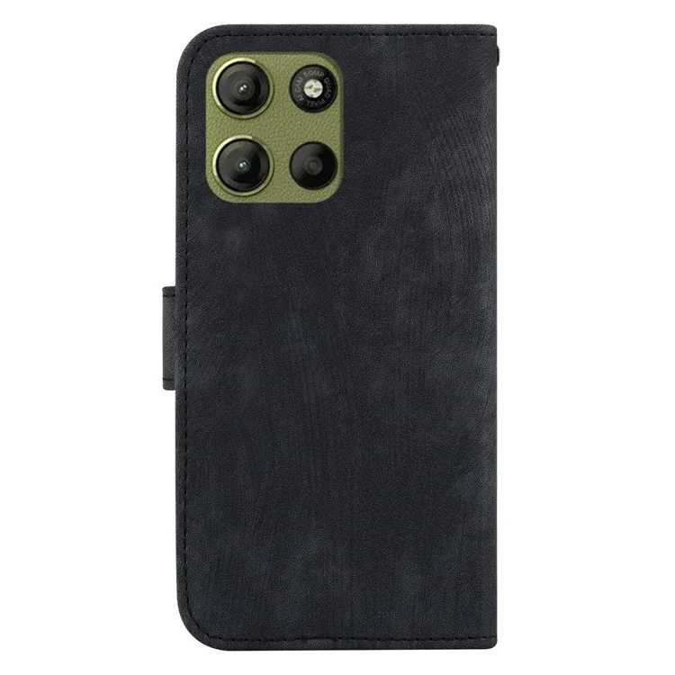 Funda de cartera con estampado de tigre para Motorola Moto G15 4G, de piel resistente a los golpes - Negro