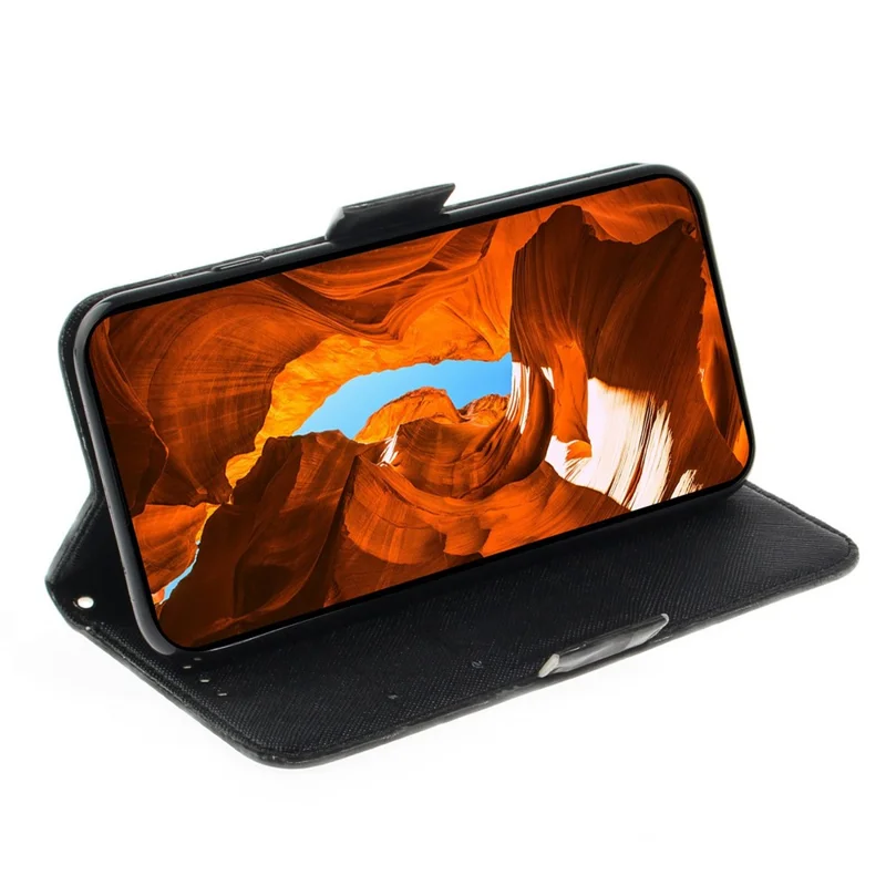 For Realme 13+ 5G Case Pattern Printing Leather Wallet Phone Cover - Peacock Wreath