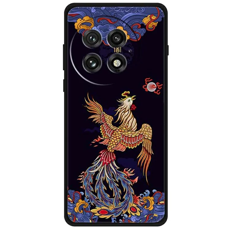 Capa para OnePlus 13 com padrão impresso, anti-arranhões, em TPU - Fênix Perseguindo o Sol