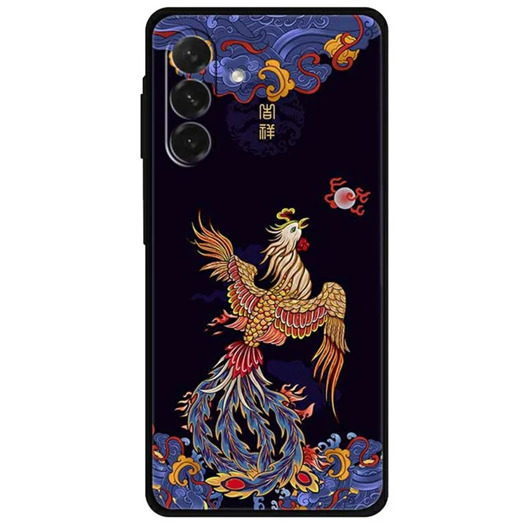 Capa para Samsung Galaxy A26 5G com impressão de padrão, antirrisco, de TPU - Fênix perseguindo o sol