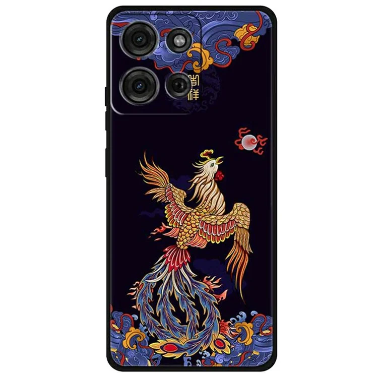 Для Motorola Moto G75 5G Чехол с узором Печатный противоскользящий ТПУ Чехол для телефона - Феникс преследует солнце