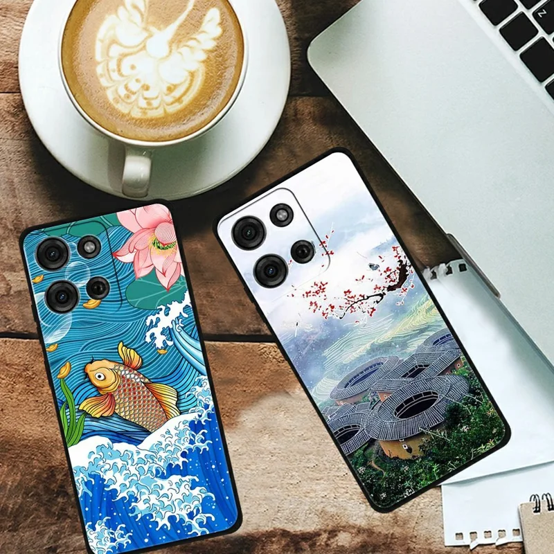 For Motorola Moto G75 5G Case Pattern Printing Anti-Scratch TPU Phone Cover - Soaring Skyward