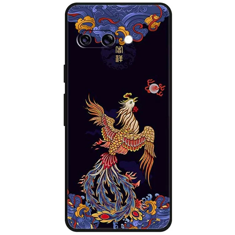Coque pour Google Pixel 9a avec impression de motif, protection antiraye en TPU - Phénix poursuivant le soleil