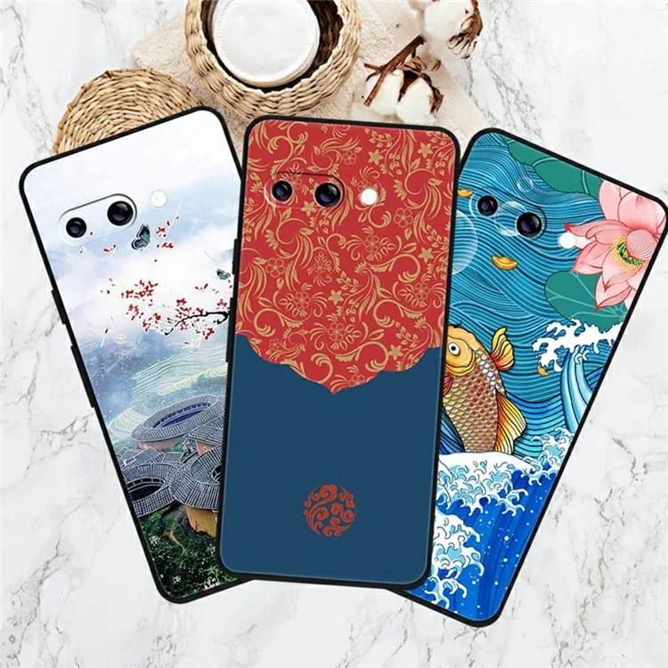 Coque pour Google Pixel 9a avec impression de motif, protection antiraye en TPU - Phénix poursuivant le soleil