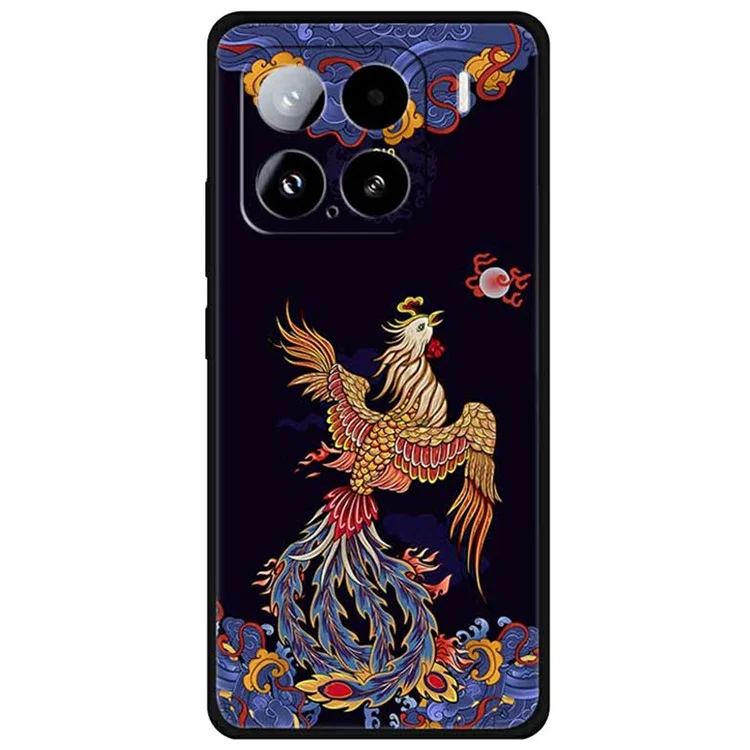 Для чехла Xiaomi 15 Pattern Printing Anti-Scratch TPU Phone Cover - Феникс, преследующий солнце
