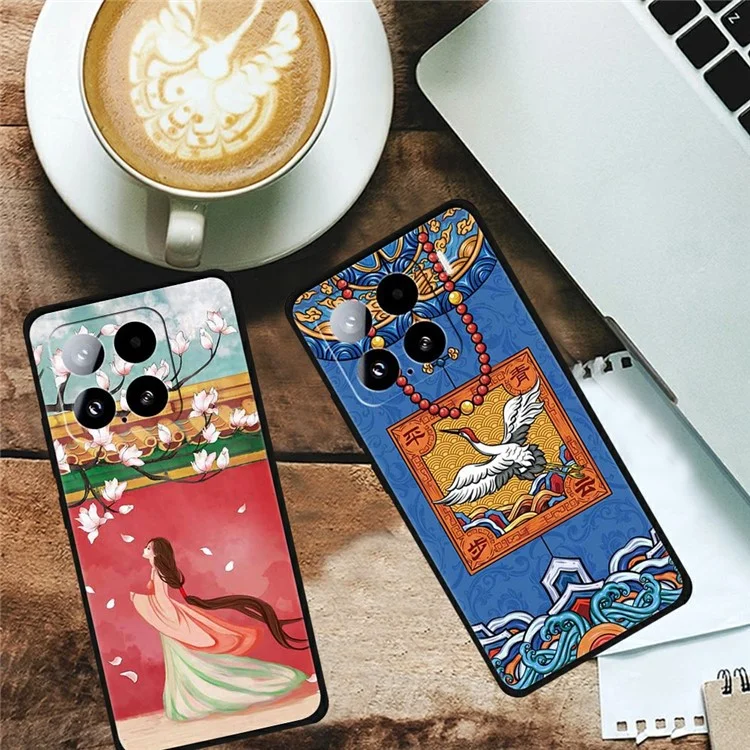Для чехла Xiaomi 15 Pattern Printing Anti-Scratch TPU Phone Cover - Феникс, преследующий солнце