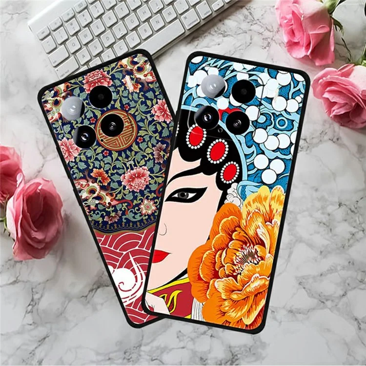 Для чехла Xiaomi 15 Pattern Printing Anti-Scratch TPU Phone Cover - Феникс, преследующий солнце