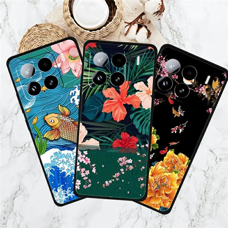 Для чехла Xiaomi 15 Pattern Printing Anti-Scratch TPU Phone Cover - Феникс, преследующий солнце