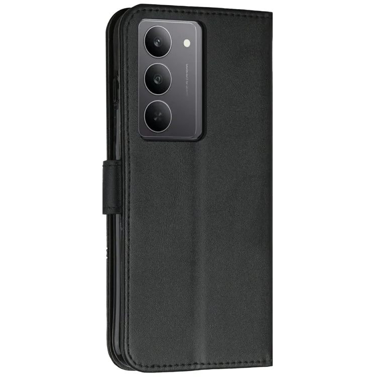 Für Realme V60 Pro / C75 Hülle Stand Flip Schutzhülle aus Leder - Schwarz