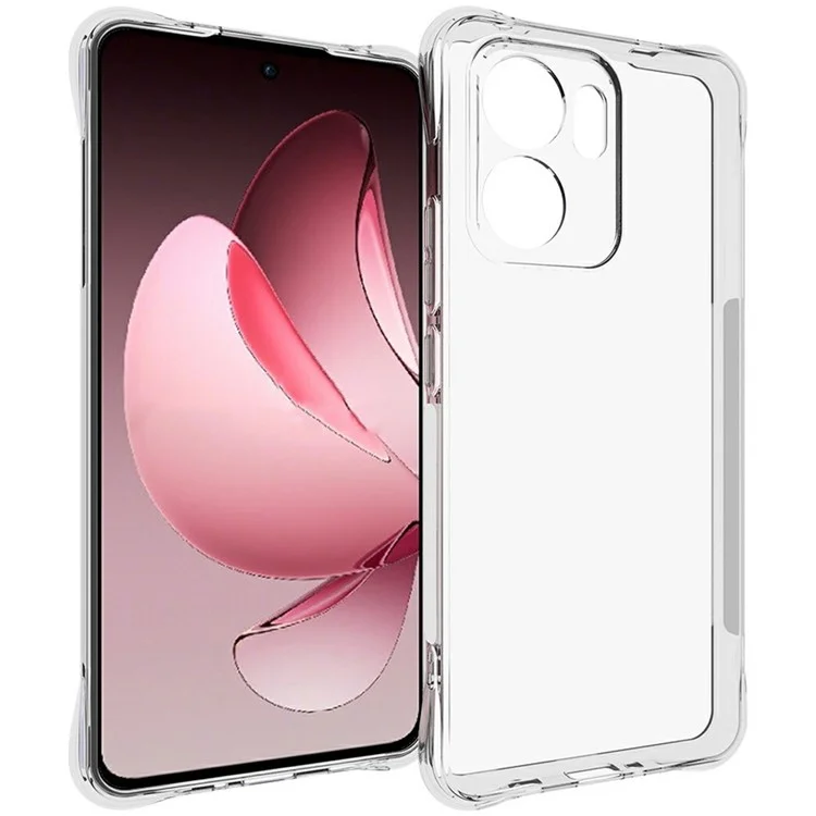 Чехол для Oppo Reno13 F, TPU, прозрачный, с нескользящей поверхностью