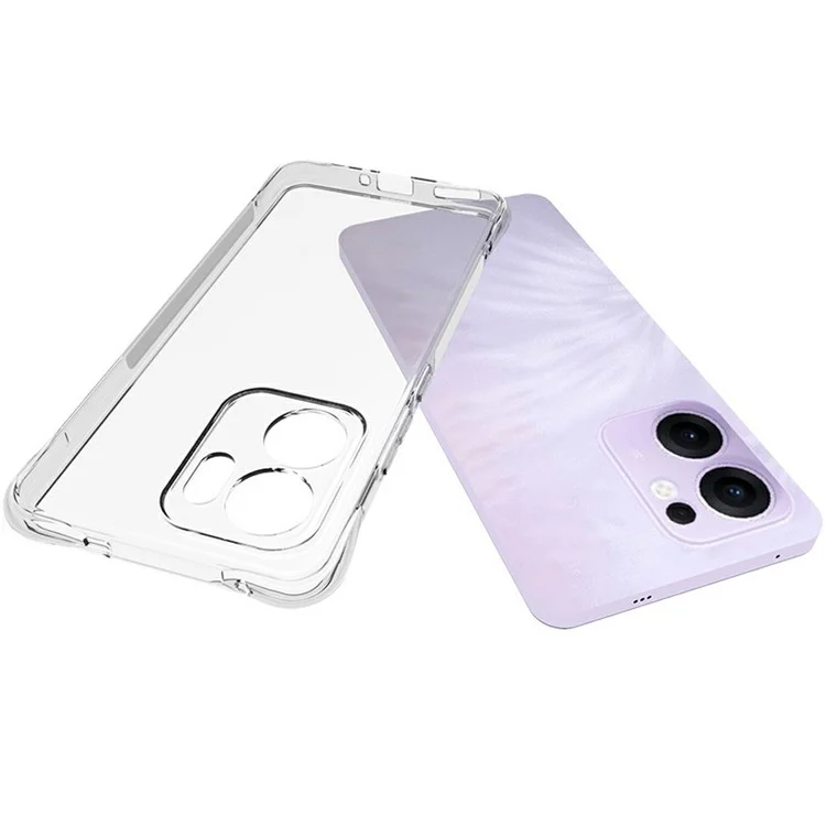 Achat en gros de coques de téléphone transparentes antidérapantes et antichoc en TPU pour Oppo Reno13 F.