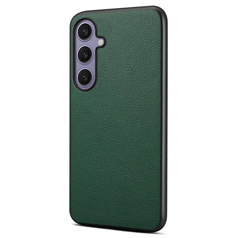 Funda para Samsung Galaxy S25+ Textura de becerro Cuero + PC + TPU Cubierta del teléfono - Verde