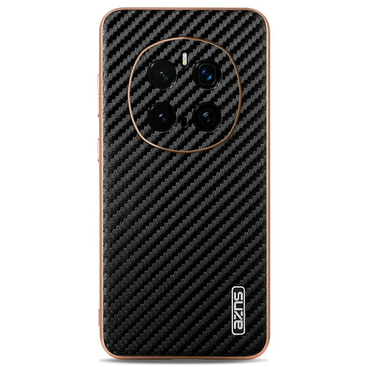 Capa AZNS For Honor Magic7 Pro 5G Textura de fibra de carbono eletrolítica PU + TPU - Preta