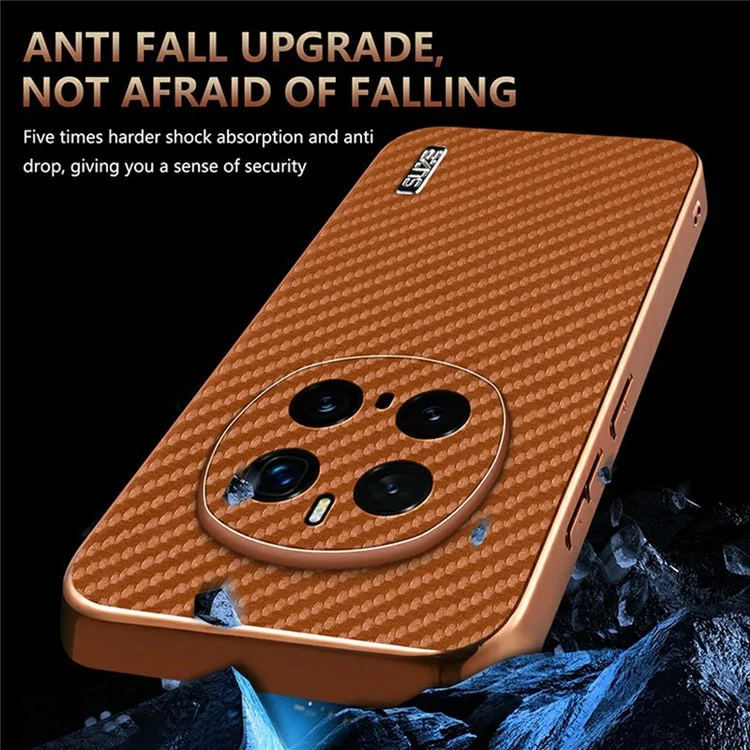 Capa AZNS For Honor Magic7 Pro 5G Textura de fibra de carbono eletrolítica PU + TPU - Preta