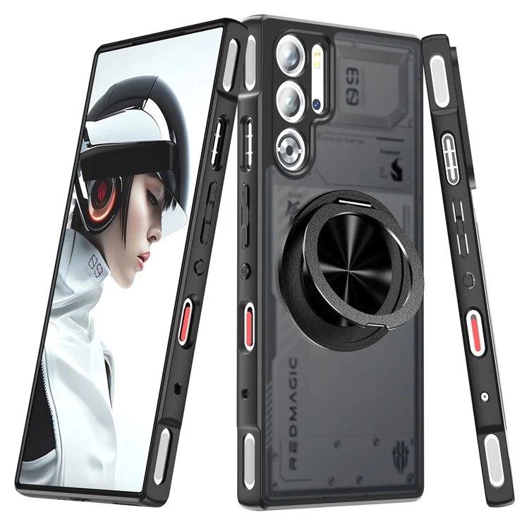 For Asus ROG Phone 8 5G / 8 Pro 5G Case Compatible with MagSafe TPU + PC Rotary Kickstand Phone Cover